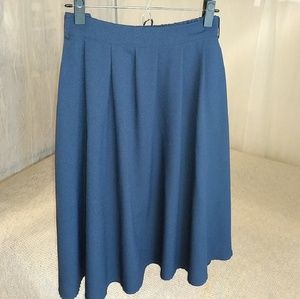 ModCloth navy midi skirt with pockets